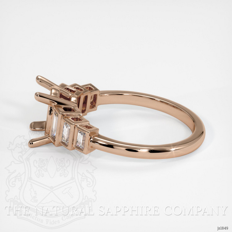 18K Rose Gold Antique Style Ring Setting