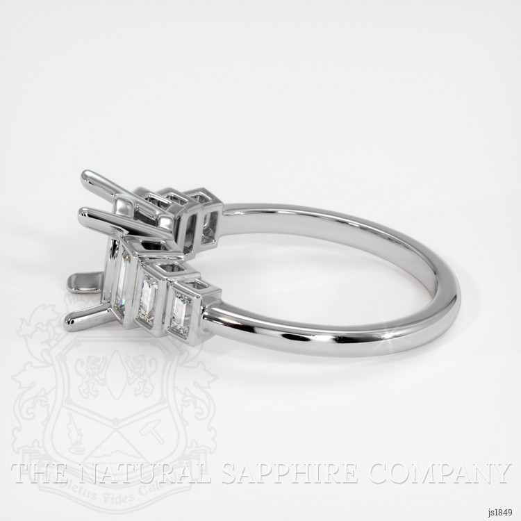 10K White Gold Antique Style Ring Setting
