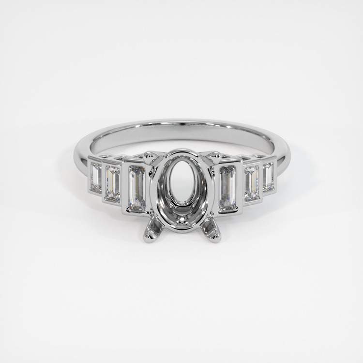 14K White Gold Antique Style Ring Setting