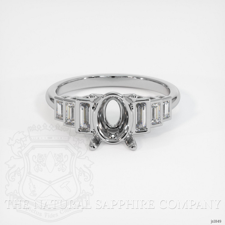 14K White Gold Antique Style Ring Setting