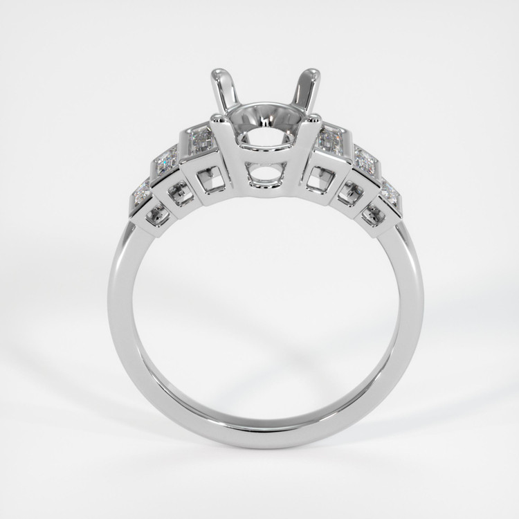 14K White Gold Antique Style Ring Setting