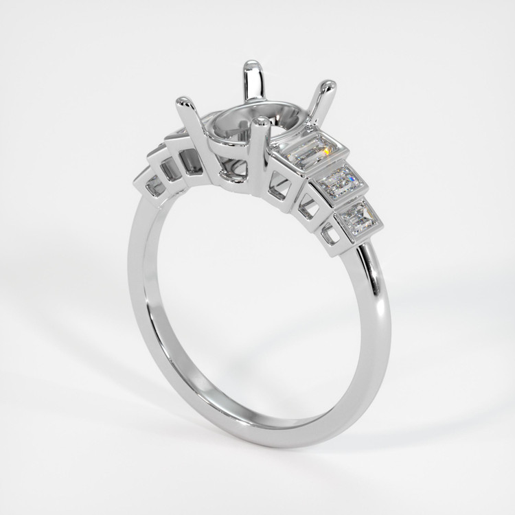 18K White Gold Antique Style Ring Setting