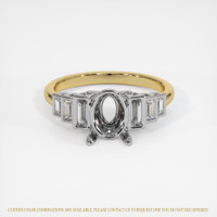 14K White & Yellow Antique Style Ring Setting Image