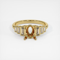 18K Yellow Gold Antique Style Ring Setting Image