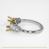 18K Yellow & White Antique Style Ring Setting Image