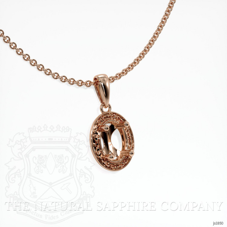 14K Rose Gold Antique Style Pendant Setting