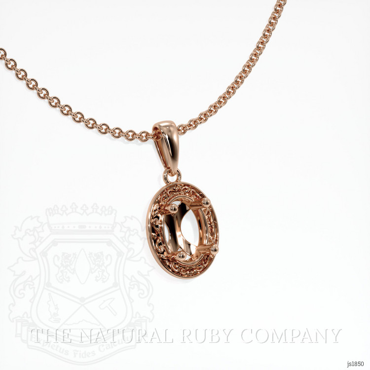 14K Rose Gold Antique Style Pendant Setting
