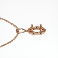 14K Rose Gold Antique Style Pendant Setting Image