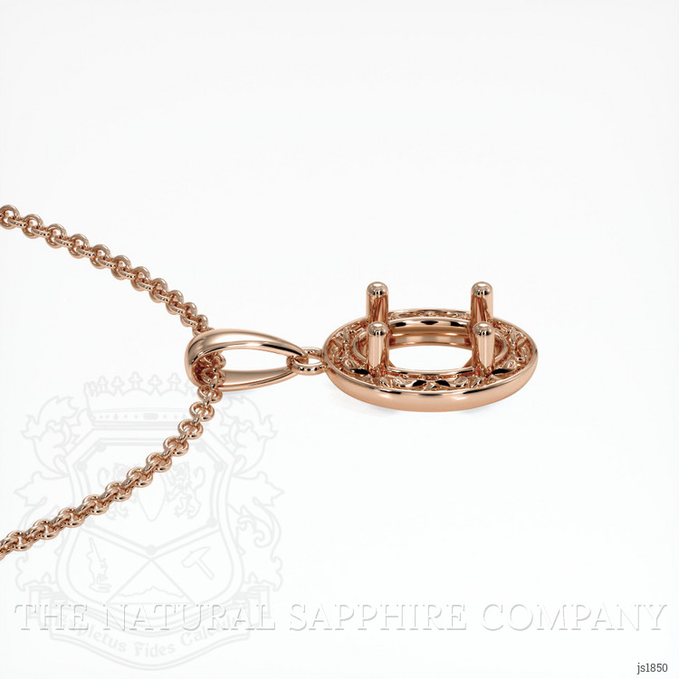 14K Rose Gold Antique Style Pendant Setting