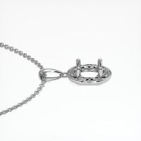 10K White Gold Antique Style Pendant Setting Image