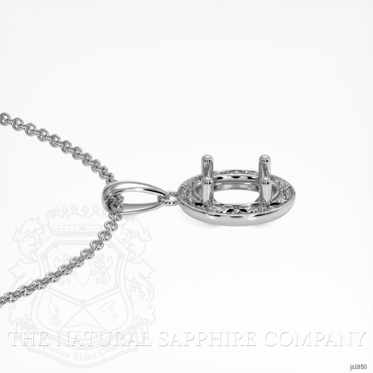 10K White Gold Antique Style Pendant Setting