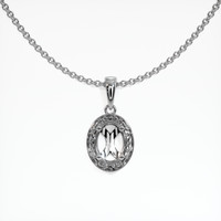 18K White Gold Antique Style Pendant Setting Video