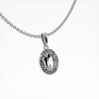 18K White Gold Antique Style Pendant Setting Image