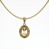 14K Yellow Gold Antique Style Pendant Setting Video