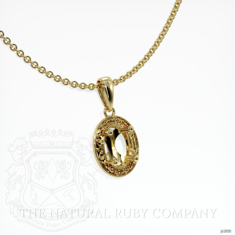 14K Yellow Gold Antique Style Pendant Setting