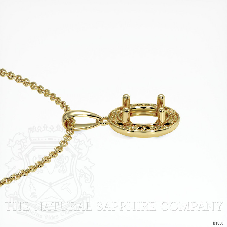 18K Yellow Gold Antique Style Pendant Setting
