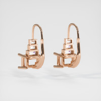 14K Rose Gold Antique Style Earring Setting Image