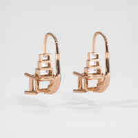 14K Rose Gold Antique Style Earring Setting Image