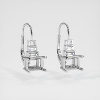 14K White Gold Antique Style Earring Setting Image