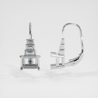 14K White Gold Antique Style Earring Setting Image