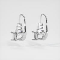 14K White Gold Antique Style Earring Setting Image