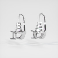 14K White Gold Antique Style Earring Setting Image