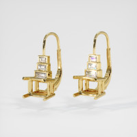 14K Yellow Gold Antique Style Earring Setting Video