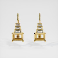 14K Yellow Gold Antique Style Earring Setting Image