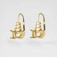 14K Yellow Gold Antique Style Earring Setting Image