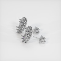 18K White Gold Halo Earring Setting Image