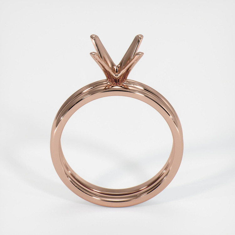 14K Rose Gold Wedding Set Ring Setting