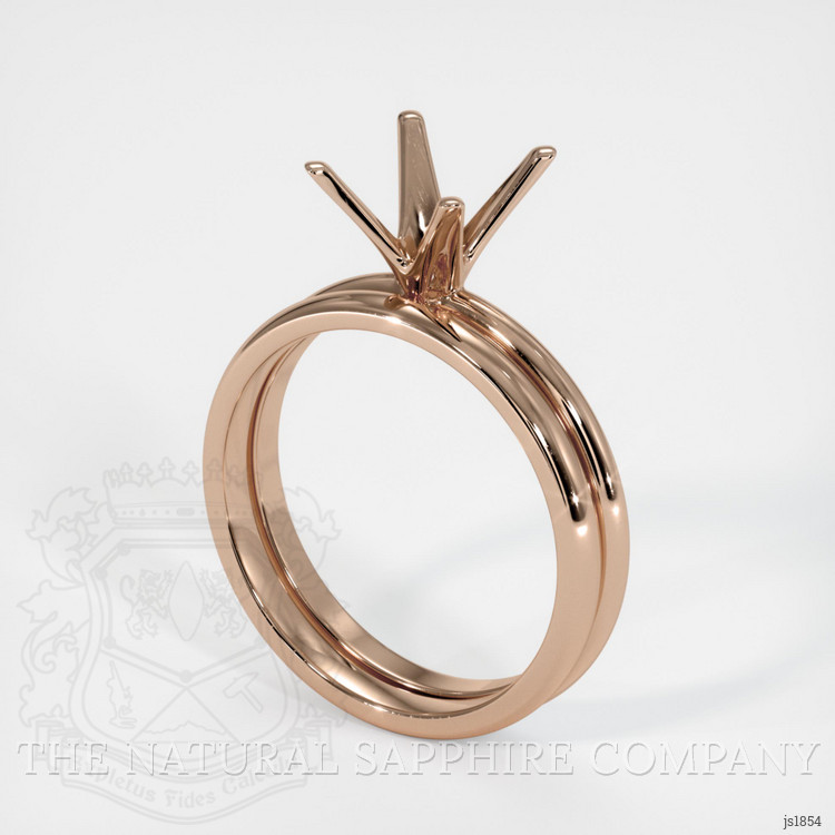 18K Rose Gold Wedding Set Ring Setting