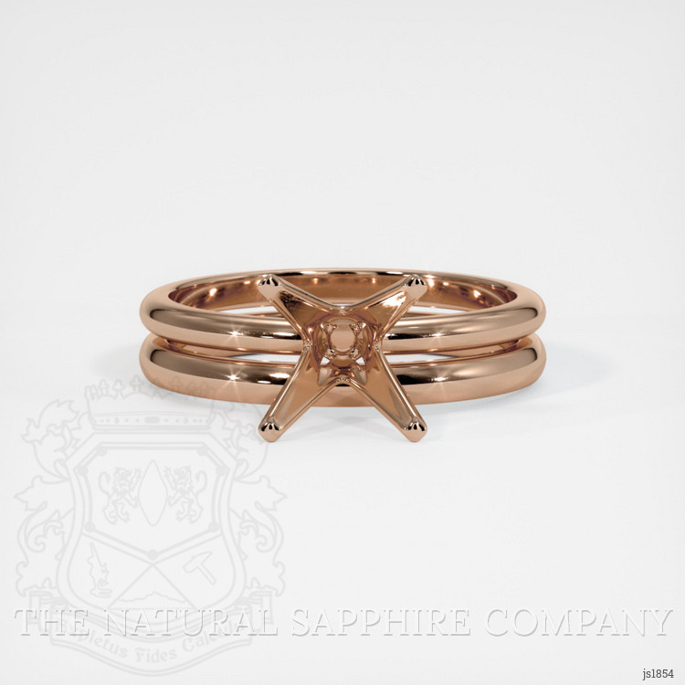 18K Rose Gold Wedding Set Ring Setting