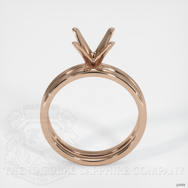 18K Rose Gold Wedding Set Ring Setting