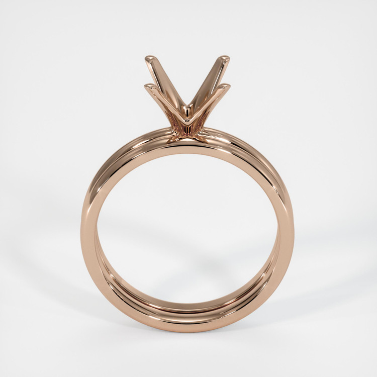 18K Rose Gold Wedding Set Ring Setting