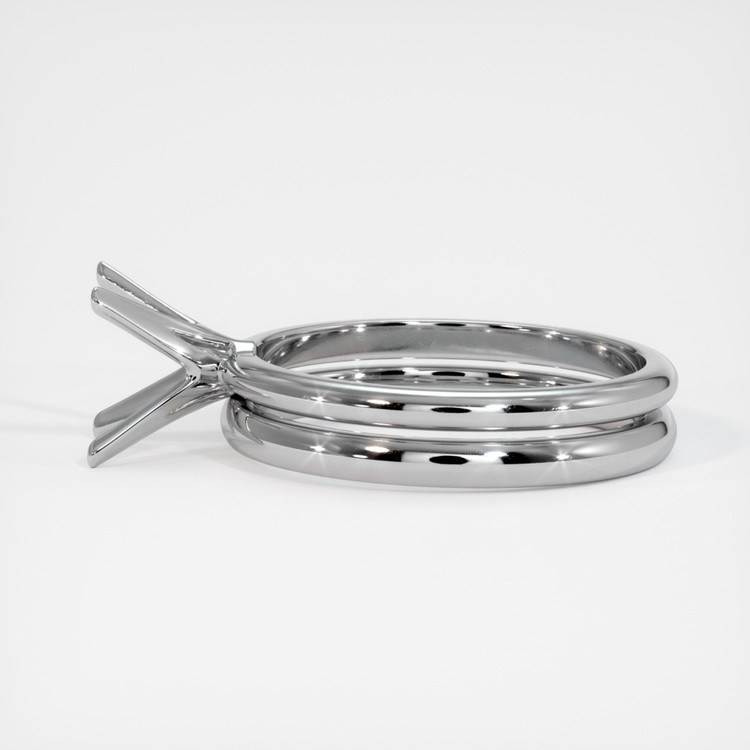 Silver Wedding Set Ring Setting