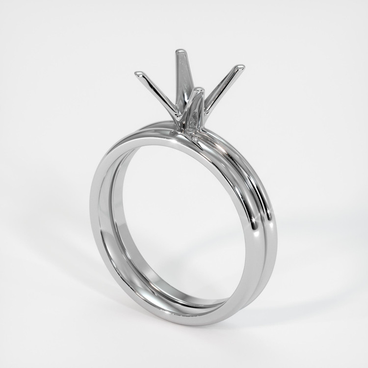 14K White Gold Wedding Set Ring Setting