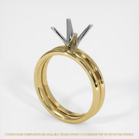 14K White & Yellow Wedding Set Ring Setting Image