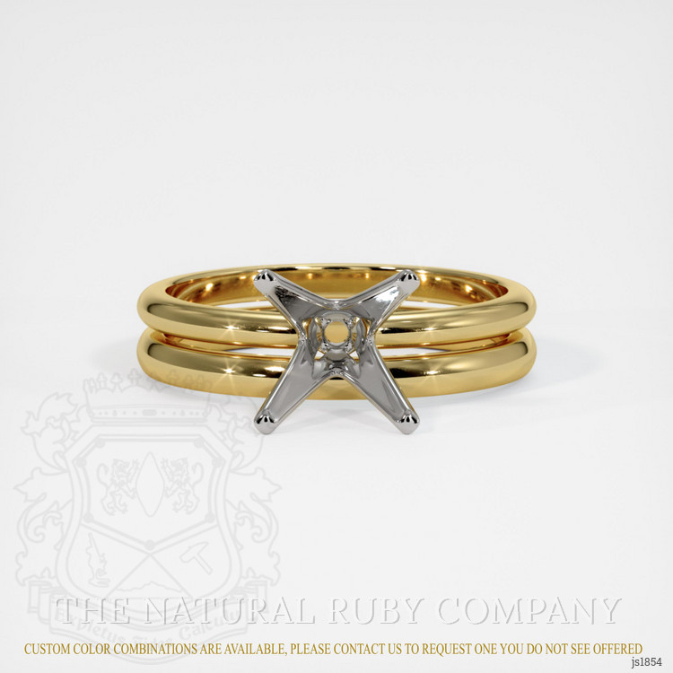 14K White & Yellow Wedding Set Ring Setting