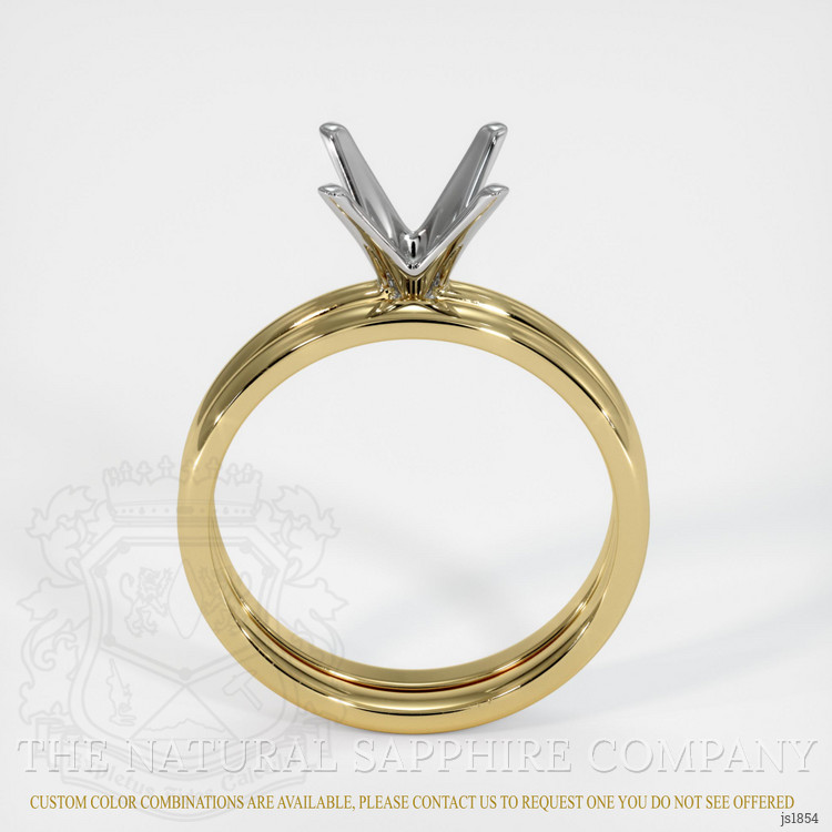 14K White & Yellow Wedding Set Ring Setting