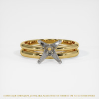 18K White & Yellow Wedding Set Ring Setting Image