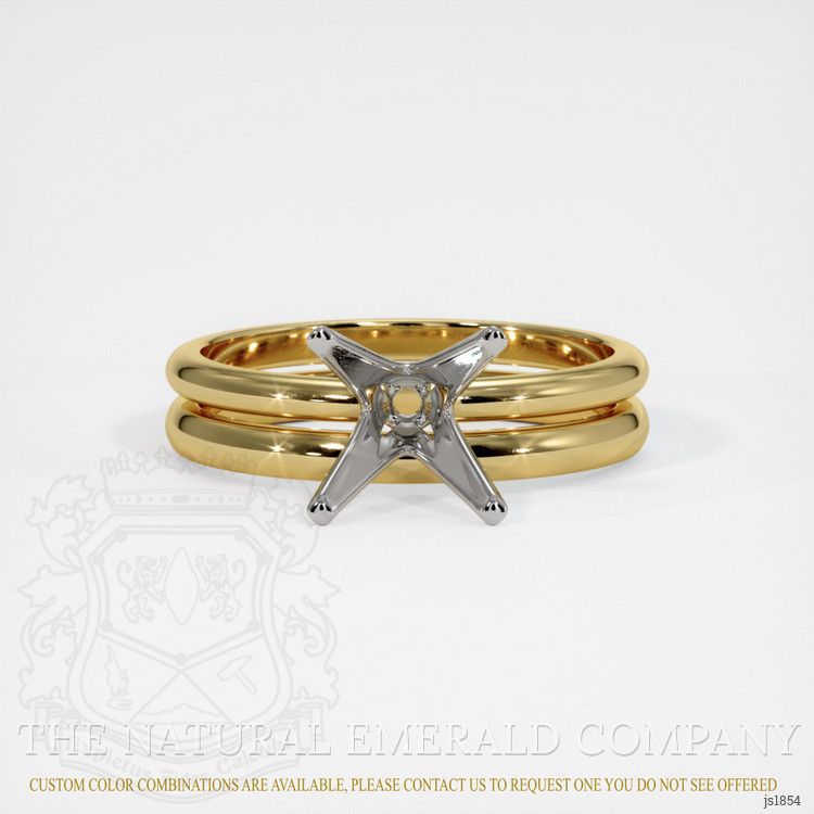 18K White & Yellow Wedding Set Ring Setting