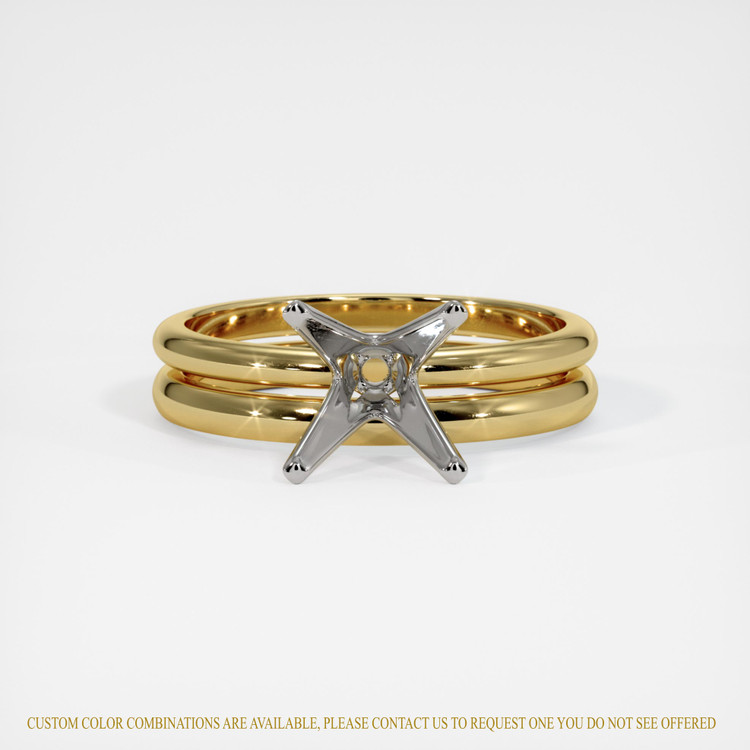 18K White & Yellow Wedding Set Ring Setting