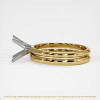 18K White & Yellow Wedding Set Ring Setting Image