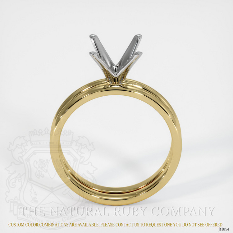 18K White & Yellow Wedding Set Ring Setting