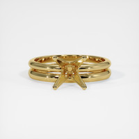 10K Yellow Gold Wedding Set Ring Setting Image