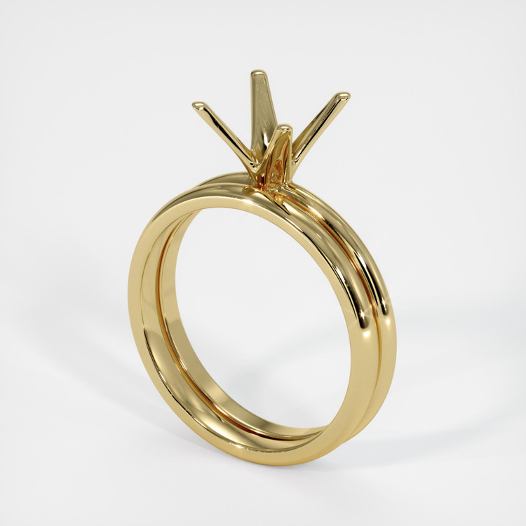 14K Yellow Gold Wedding Set Ring Setting