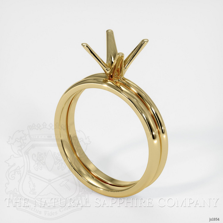18K Yellow Gold Wedding Set Ring Setting