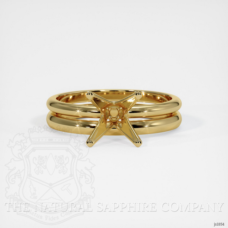 18K Yellow Gold Wedding Set Ring Setting