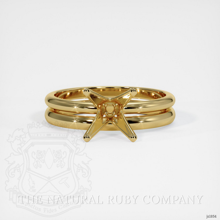 18K Yellow Gold Wedding Set Ring Setting